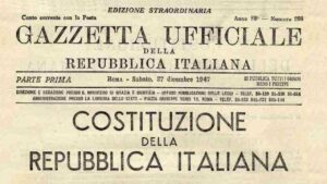 La Costituzione Italiana in Gazzetta Ufficiale