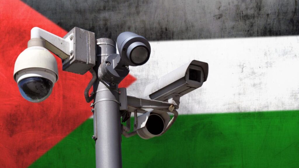 sorveglianza bandiera palestinese bandiera palestina