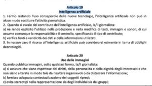 L'intelligenza artificiale entra nel codice deontologico dei giornalisti